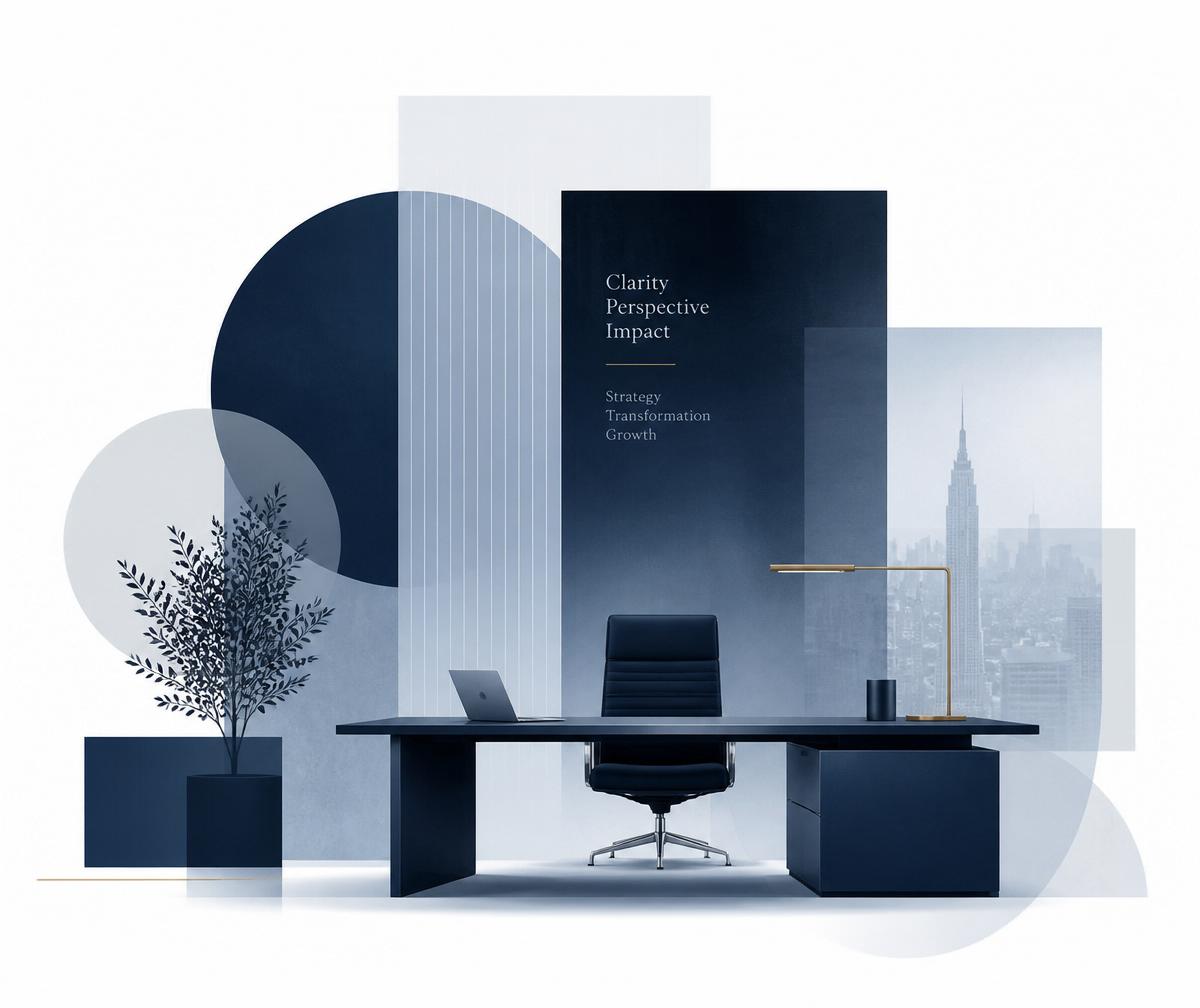 Abstract corporate executive workspace